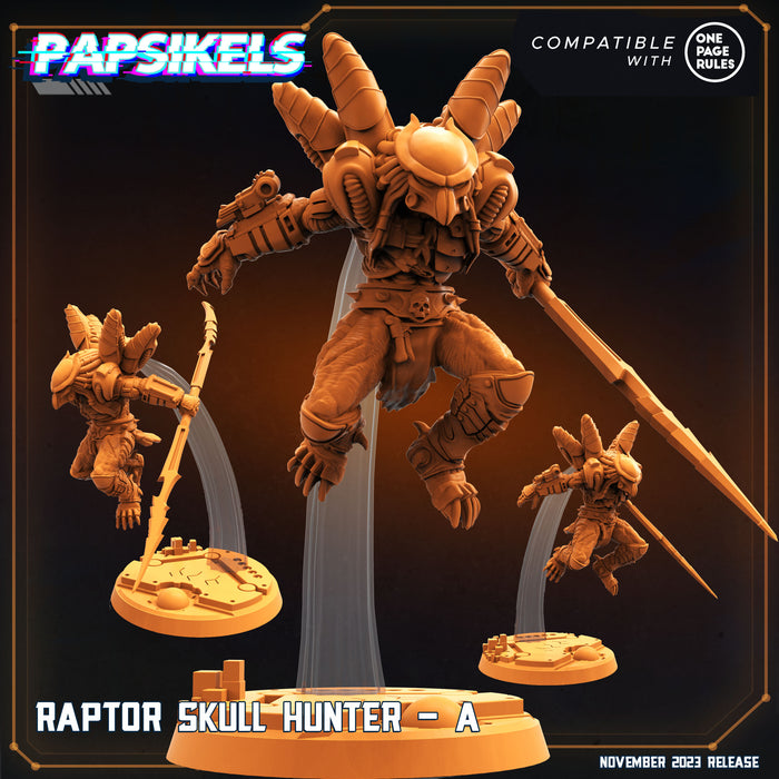 Raptor Skull Hunter Miniatures | Skull Hunters 2 | Sci-Fi Miniature | Papsikels