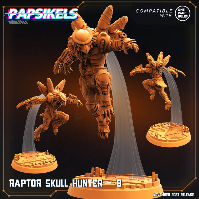 Raptor Skull Hunter Miniatures | Skull Hunters 2 | Sci-Fi Miniature | Papsikels