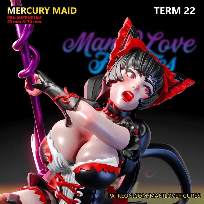 Mercury Maid | Term 22 | Pin-Up Statue Fan Art Miniature Unpainted | Man I Love Figures