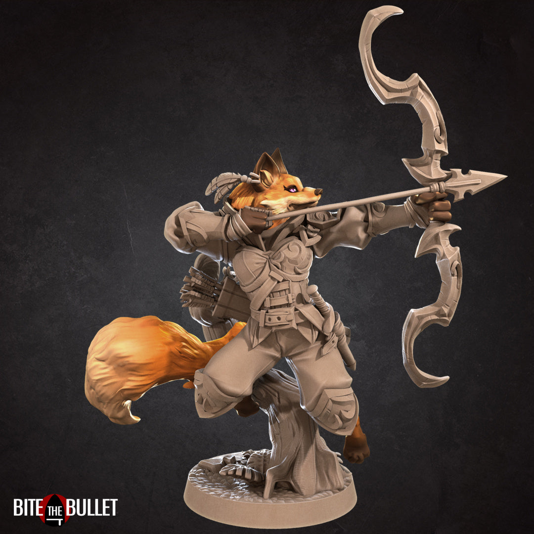 Ranger | Foxfolk | Fantasy Miniature | Bite the Bullet TabletopXtra