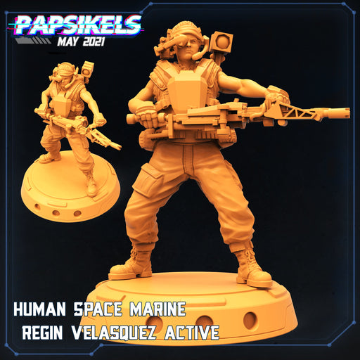 Regin Velasquez Active | Aliens Vs Humans | Sci-Fi Miniature | Papsikels TabletopXtra