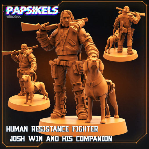 Resistance Fighter Josh Win & Companion | Sci-Fi Specials | Sci-Fi Miniature | Papsikels TabletopXtra