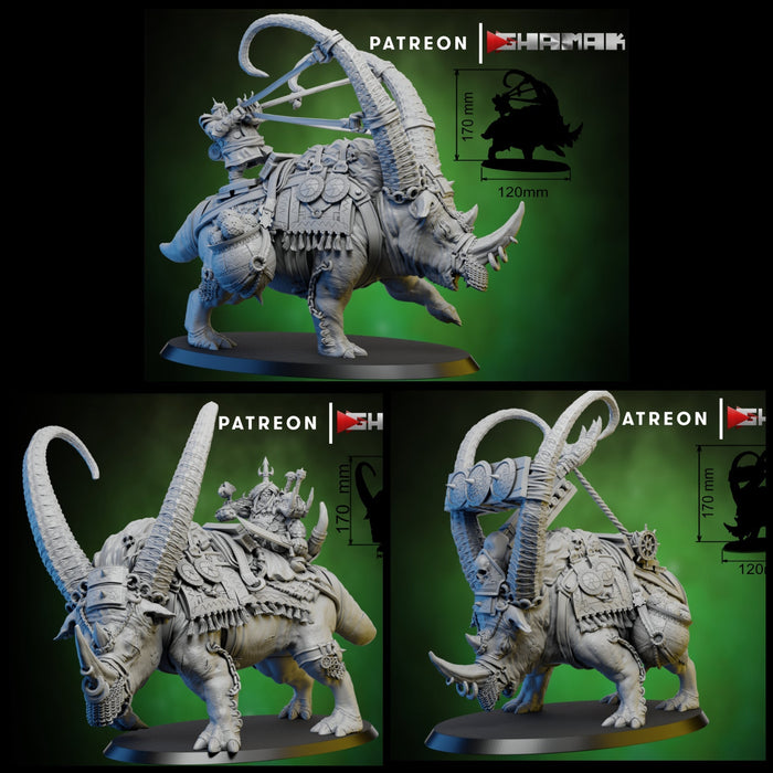 Rhino Rider Minatures | Ogres | Sci-Fi Miniature | Ghamak TabletopXtra