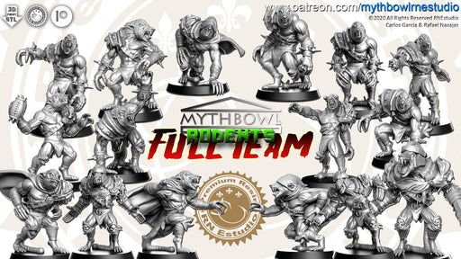 Rodents Miniatures (Full Team) | Mythbowl | Fantasy Miniature | RN Estudio TabletopXtra
