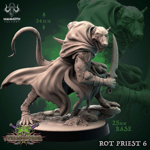 Rot Priest 6 | Verminhorde | Fantasy Miniature | Mammoth Factory TabletopXtra