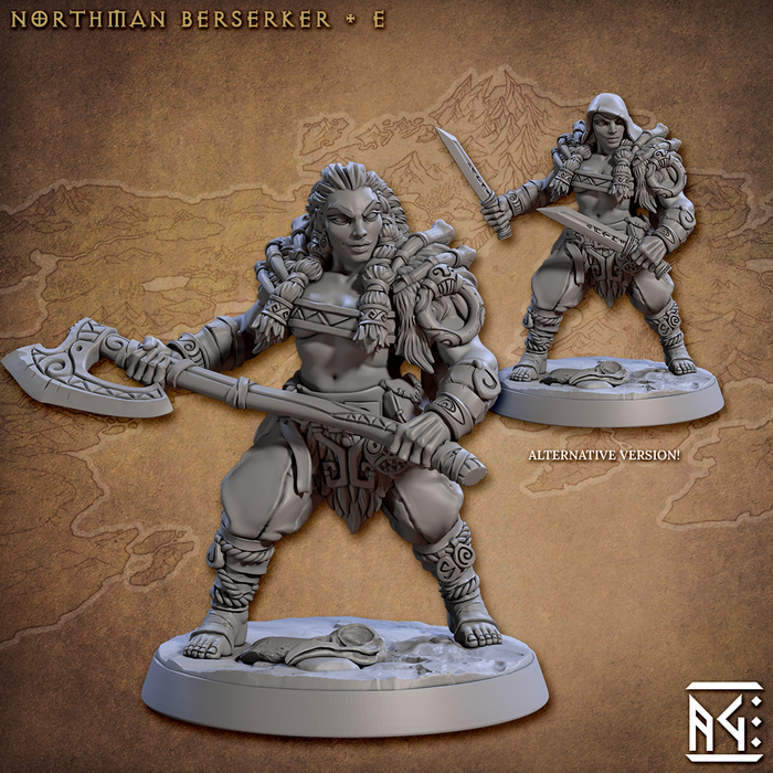Northmen Berserker F (Alt) | Skutagaard Northmen Saga II | Fantasy Miniature | Artisan Guild