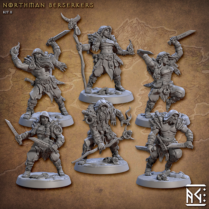 Northmen Berserker (Alt) Miniatures | Skutagaard Northmen Saga II | Fantasy Miniature | Artisan Guild
