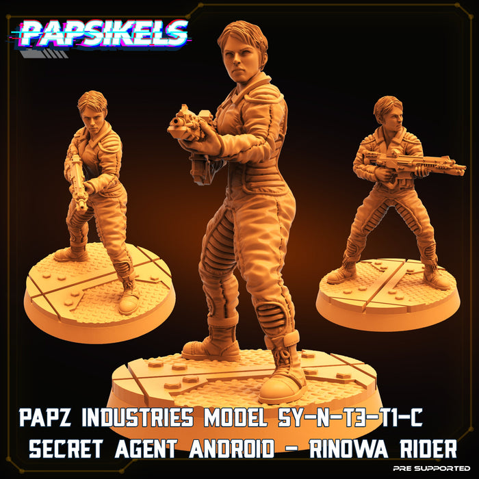 SY-N-T3-T1-C Secret Agent Android Rinowa Rider | Sci-Fi Specials | Sci-Fi Miniature | Papsikels TabletopXtra