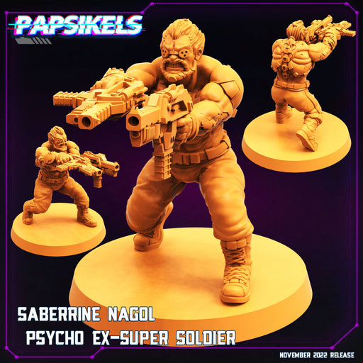Saberine Nagol Psycho Ex-Super Soldier | Cyberpunk | Sci-Fi Miniature | Papsikels TabletopXtra
