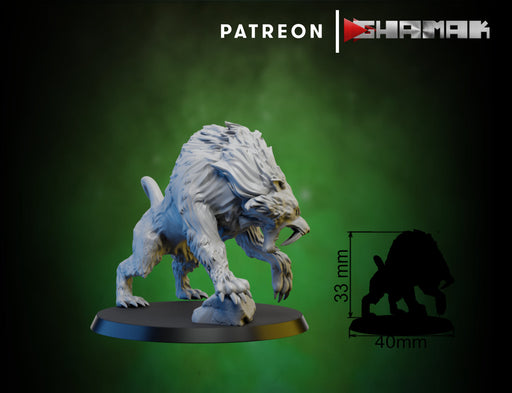 Sabre Wolf 3 | Ogres | Fantasy Miniature | Ghamak TabletopXtra