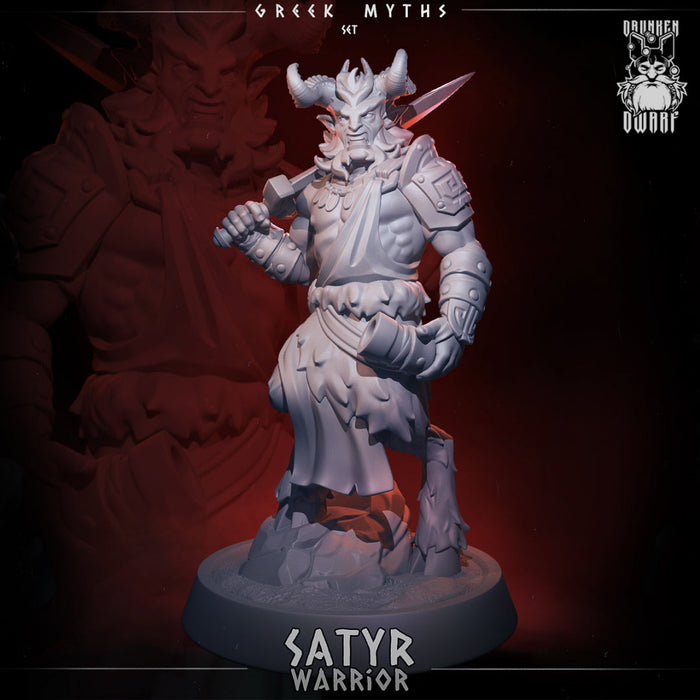 Satyr Warrior | Greek Myths | Fantasy Miniature | Drunken Dwarf TabletopXtra