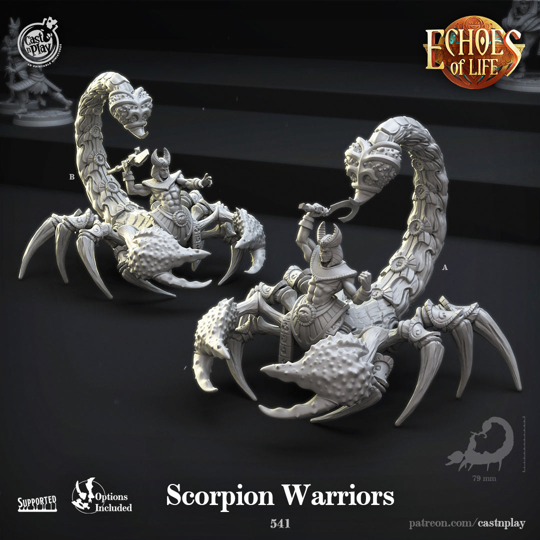 Scorpion Warrior B | Echoes of Life | Fantasy Miniature | Cast n Play TabletopXtra