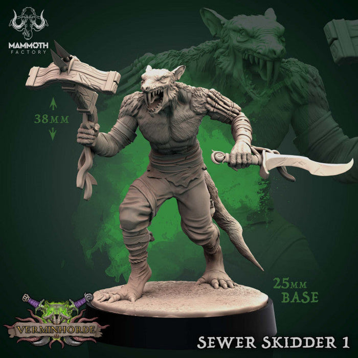 Sewer Skidder 1 | Verminhorde | Fantasy Miniature | Mammoth Factory TabletopXtra