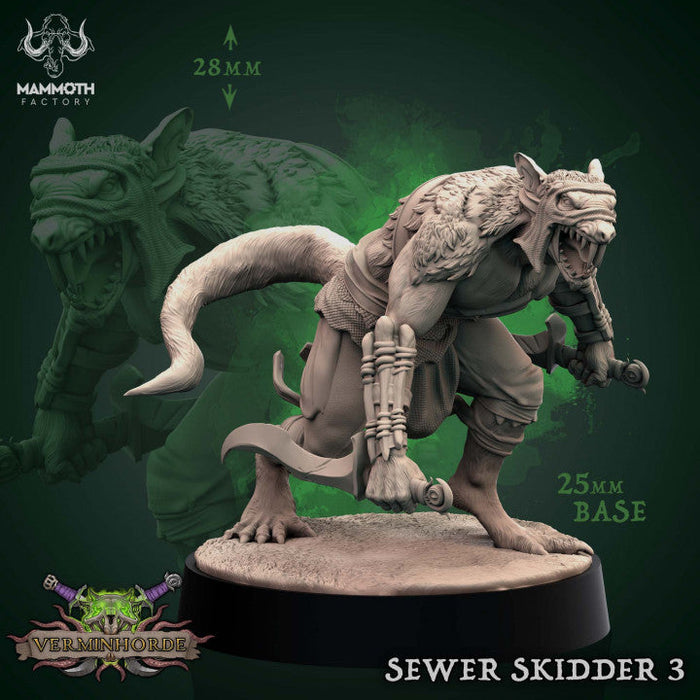 Sewer Skidder 3 | Verminhorde | Fantasy Miniature | Mammoth Factory TabletopXtra