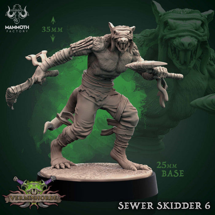 Sewer Skidder 6 | Verminhorde | Fantasy Miniature | Mammoth Factory TabletopXtra