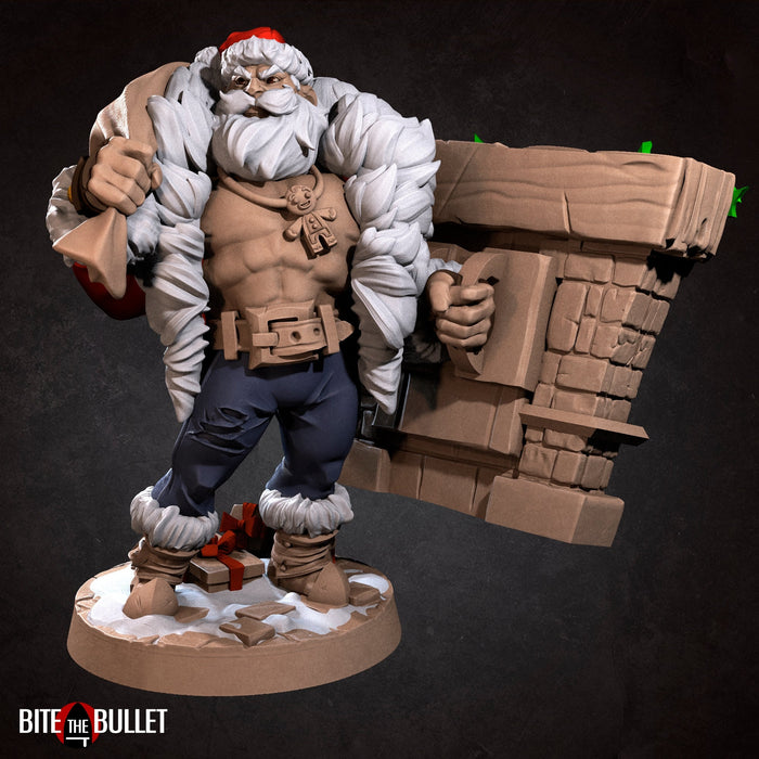 Sexy Klaus w/ Hearth | Bullet Town Christmas | Fantasy Miniature | Bite the Bullet TabletopXtra