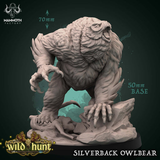 Silverback Owlbear | Wild Hunt | Fantasy Miniature | Mammoth Factory TabletopXtra