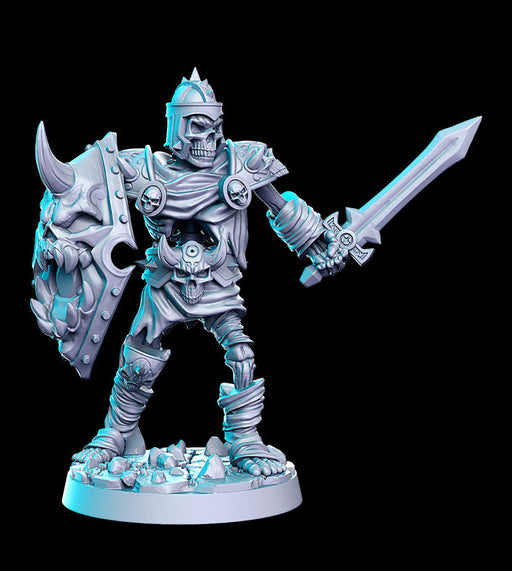 Skeleton Warrior w/ Sword & Shield | Necrowarriors | Fantasy Miniature | RN Estudio TabletopXtra