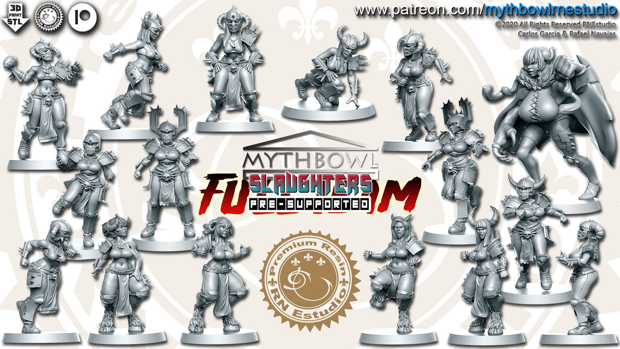 Slaughters Miniatures (Full Team) | Mythbowl | Fantasy Miniature | RN Estudio TabletopXtra