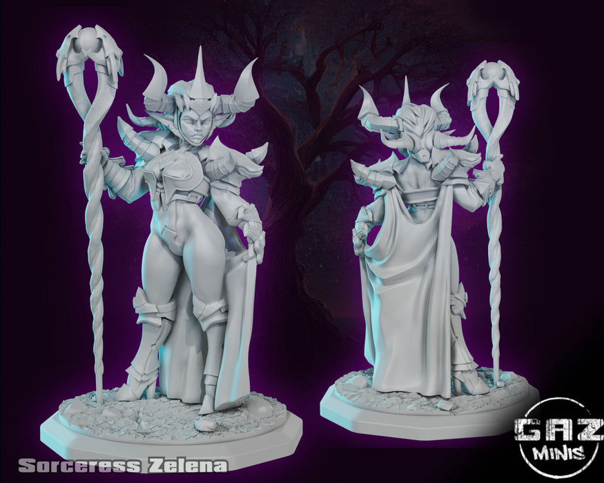 Sorceress Zelena | Goblin Fury | Fantasy Miniature | Gaz Minis TabletopXtra