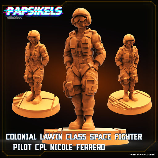 Space Fighter Pilot CPL Nicole Ferrero | Sci-Fi Specials | Sci-Fi Miniature | Papsikels TabletopXtra