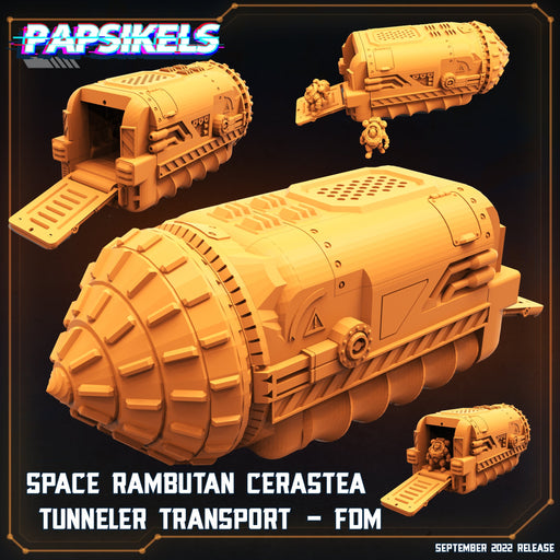 Space Rambutan Tunneler Transport | Alien Wars II | Sci-Fi Miniature | Papsikels TabletopXtra