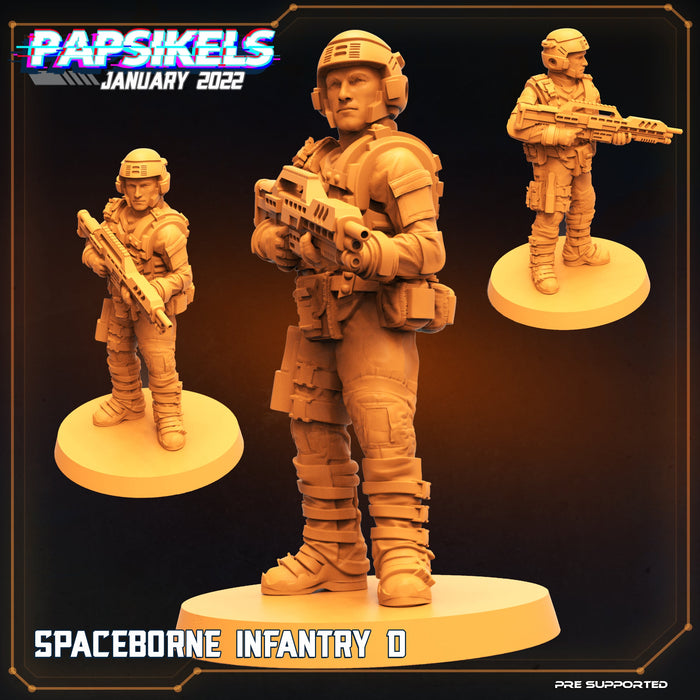 Spaceborne Infantry D | Dropship Troopers II | Sci-Fi Miniature | Papsikels TabletopXtra
