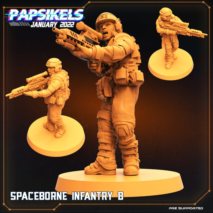 Spaceborne Infantry Miniatures | Dropship Troopers II | Sci-Fi Miniature | Papsikels TabletopXtra