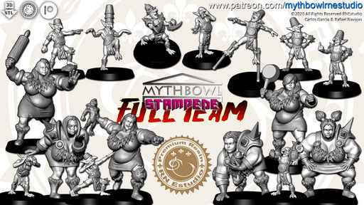 Stampede Miniatures (Full Team) | Mythbowl | Fantasy Miniature | RN Estudio TabletopXtra