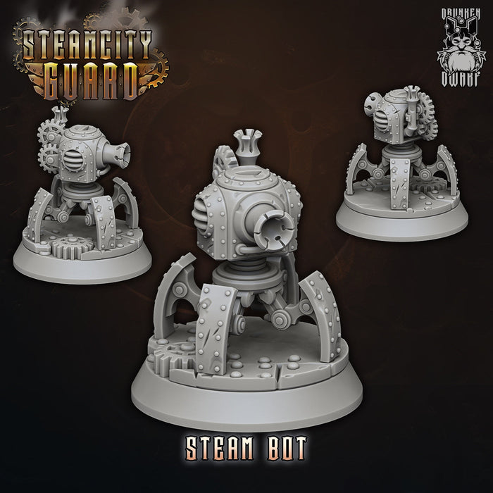 Steam Bot | Steam City Guard Part 1 | Fantasy Miniature | Drunken Dwarf TabletopXtra