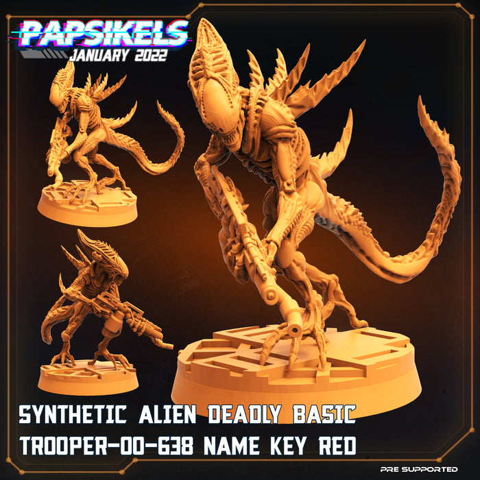 Synthetic Alien Deadly Basic Trooper 638 Red | Sci-Fi Specials | Sci-Fi Miniature | Papsikels TabletopXtra
