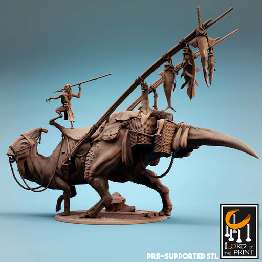 Tamed Parasaurolophus A | Dinotopia Part 2 | Fantasy Miniature | Lord of the Print TabletopXtra