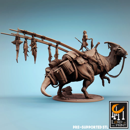 Tamed Parasaurolophus B | Dinotopia Part 2 | Fantasy Miniature | Lord of the Print TabletopXtra