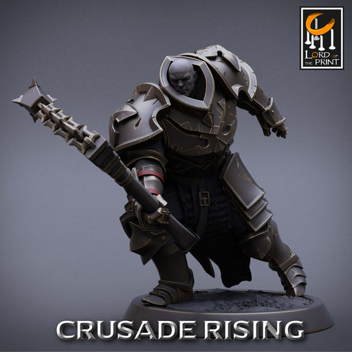 Templar w/Flail C | Crusade Rising | Fantasy Miniature | Lord of the Print TabletopXtra