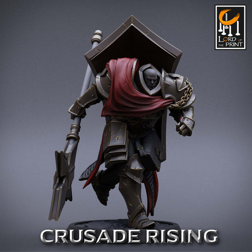 Templar w/Lance B | Crusade Rising | Fantasy Miniature | Lord of the Print TabletopXtra