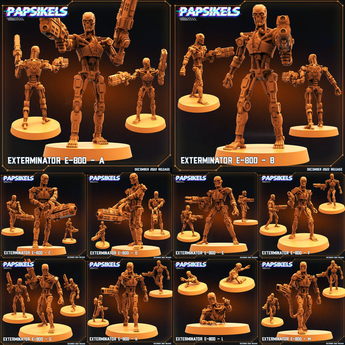 The Exterminator Miniatures (Full Set) | Sci-Fi Miniature | Papsikels TabletopXtra