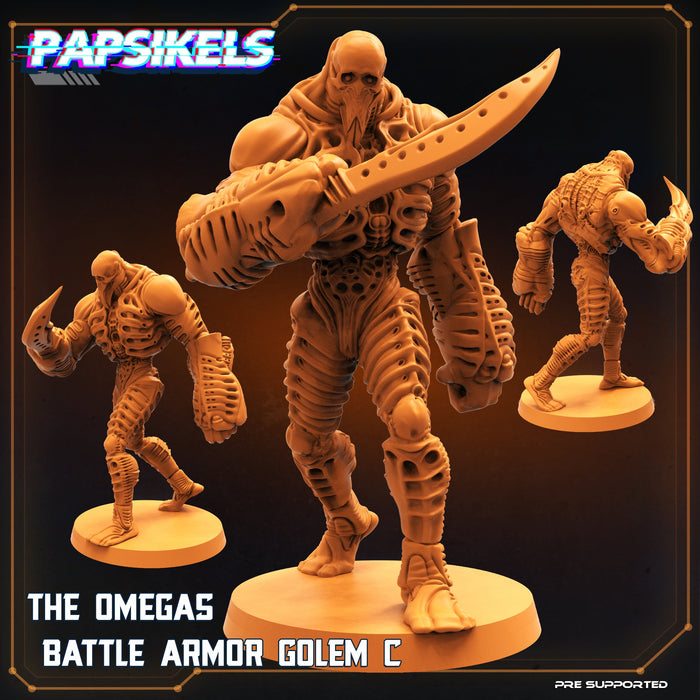 The Omegas Battle Golem Miniatures | Omegas Space Rambutan Expedition | Sci-Fi Miniature | Papsikels TabletopXtra