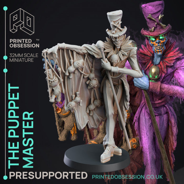 The Puppet Master | Puppet Masters Travelling Show | Fantasy Miniature | Printed Obsession TabletopXtra