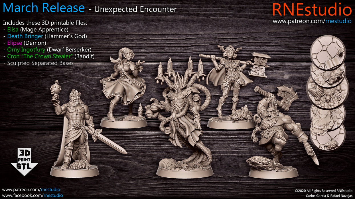 Unexpected Encounter Miniatures (Full Set) | Fantasy Miniature | RN Estudio TabletopXtra