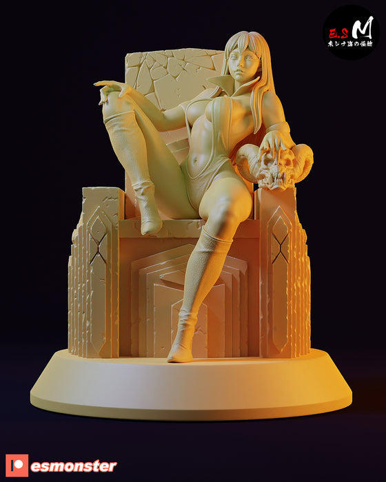 Vamp Queen | Pin-Up Miniature Statue | E.S Monster