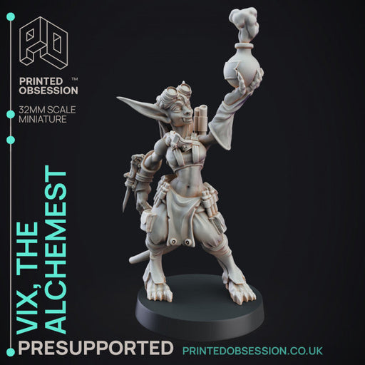 Vix the Alchemist | Ladies of the Tabletop | Fantasy Miniature | Printed Obsession TabletopXtra