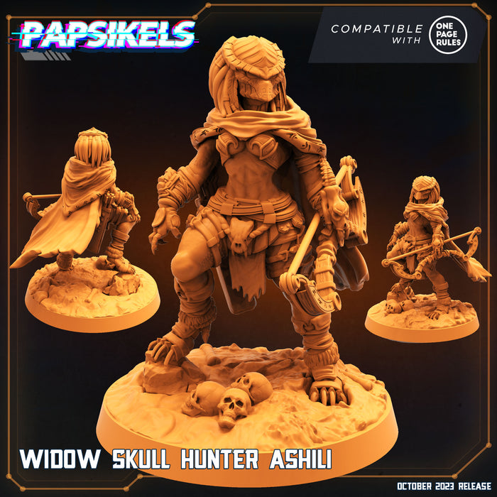 Widow Skull Hunter Ashili | Skull Hunters | Sci-Fi Miniature | Papsikels