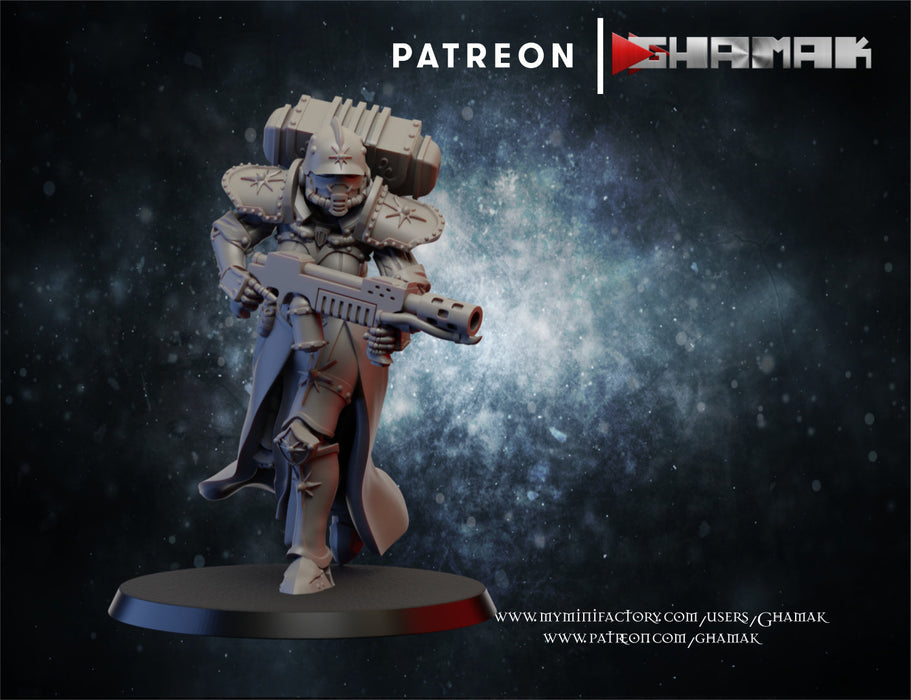Warrior 2 | Red Sisters | Sci-Fi Miniature | Ghamak TabletopXtra