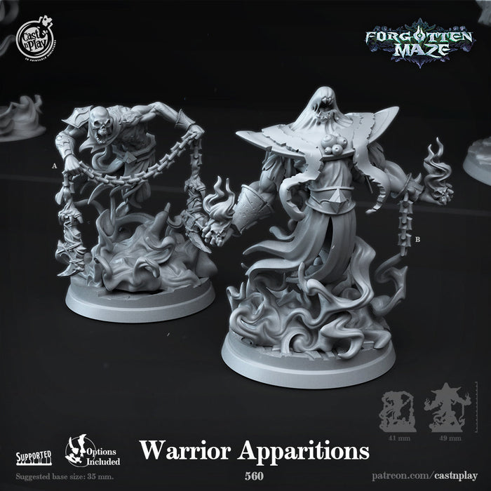 Warrior Apparition B | Forgotten Maze | Fantasy Miniature | Cast n Play TabletopXtra