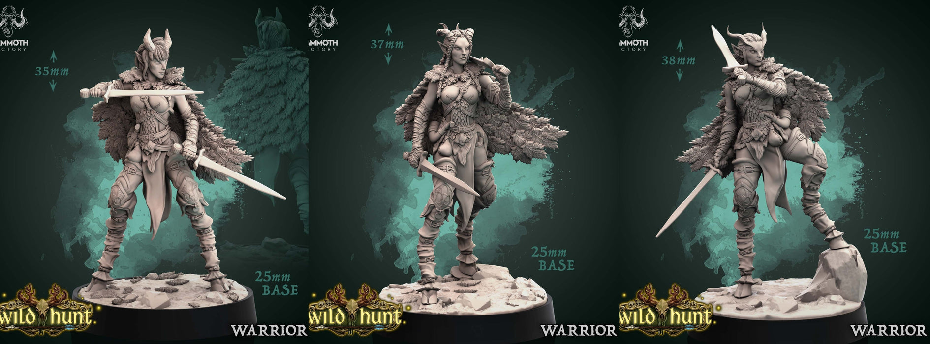 Warrior Miniatures | Wild Hunt | Fantasy Miniature | Mammoth Factory TabletopXtra