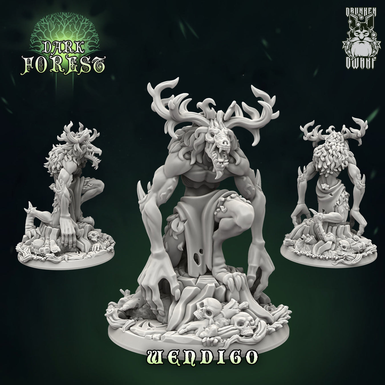 Wendigo | Dark Forest Part 2 | Fantasy Miniature | Drunken Dwarf TabletopXtra