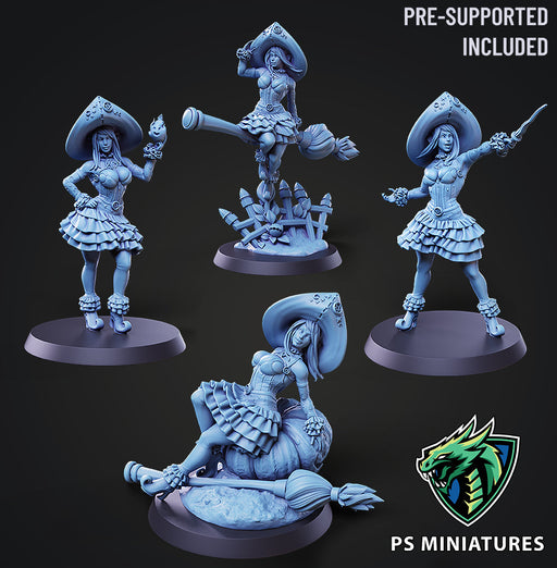 Witch Elf Miniatures (Full Set) | Fantasy Miniature | PS Miniatures TabletopXtra