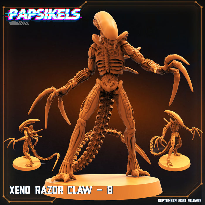 Xeno Razor Claw Miniatures | Aliens Vs Humans VI | Sci-Fi Miniature | Papsikels