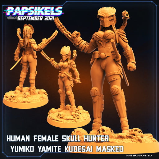 Yumiko Yamite Kudesai Mask | Skull Hunters Vs Exterminators II | Sci-Fi Miniature | Papsikels TabletopXtra