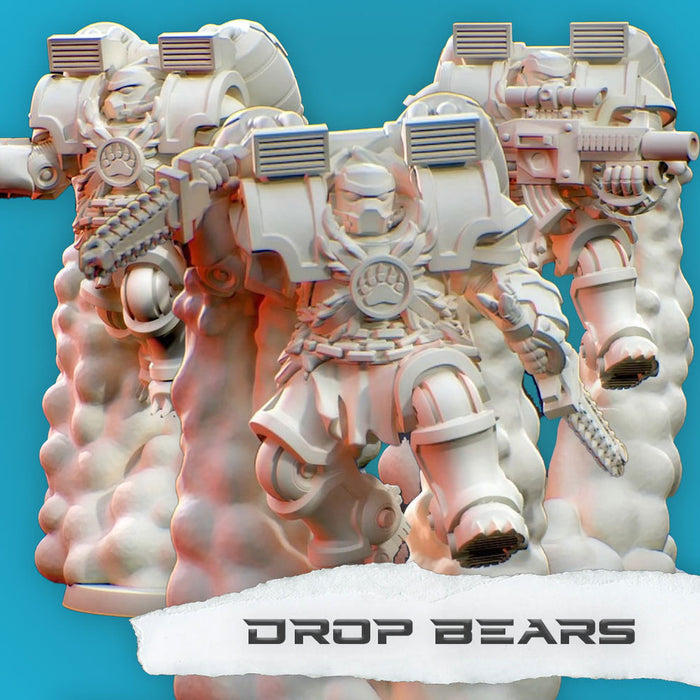 Drop Bears Squad | Space Bears | Grimdark Miniature | Tabletop Time